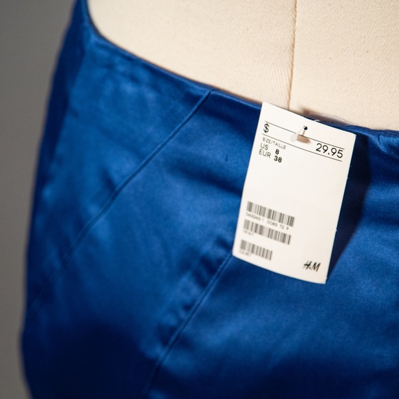 H and M bright blue skirt - Picture 5 of 10